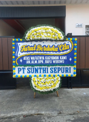 Papan Bunga Duka di Belitung Selatan